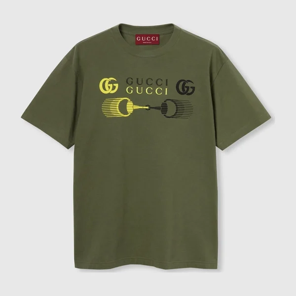 구찌 프린트 코튼 저지 티셔츠 ‎‎796395